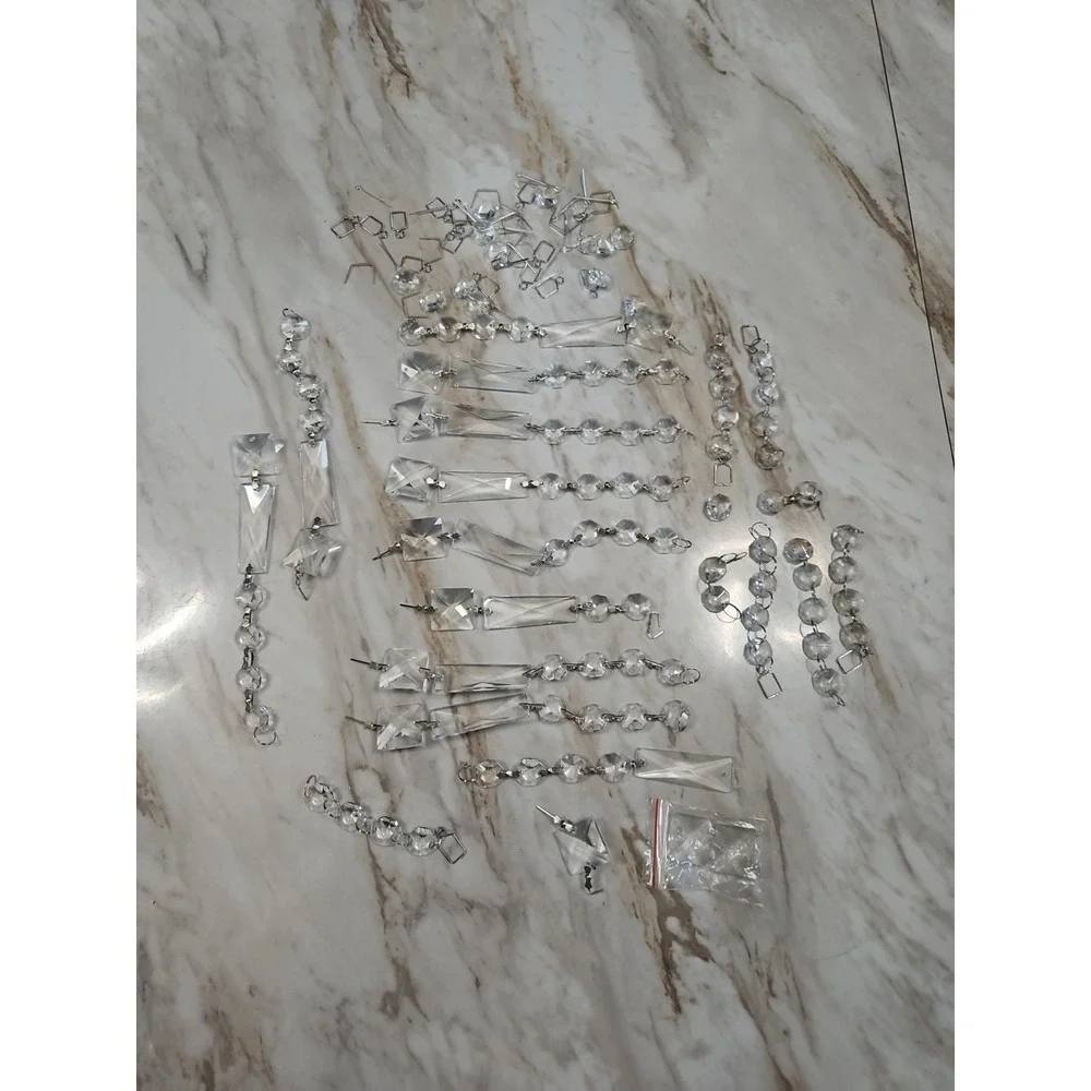 Vintage Octagon Glass Chandelier Prisms 1/2
